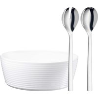WMF 3-teiliges Salat-Set "Nuova", weiß/silber