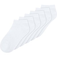 MELA 6er-Pack Bio-Sneaker-Socken, weiß, Gr. 39/42