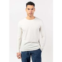 Living Crafts Bio-Herren-Langarmshirt 'TERIK' mit Rundhalsausschnitt, macadamia, Gr. XL