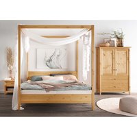 Himmelbett "Solvita" 200 x 200 cm, Kiefer gelaugt – Ansicht 1