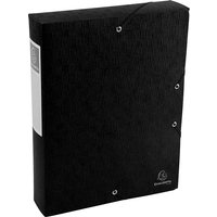 10 Exacompta Archivboxen "Scotten" aus Colorspan, 600 g/m², DIN A4, schwarz, RB 40 mm