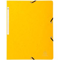 25 Exacompta Eckspannmappen, Colorspan-Karton, 400 g/m², DIN A4, Gummizug, gelb