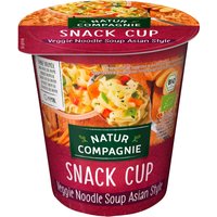 Natur Compagnie Vegetarische Bio-Gemüsesuppe mit Nudeln "Snack Cup" Asian Style, 55g