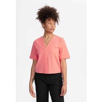 MELA Bio-Damen-Bluse 'NALA' mit angedeuteter Knopfleiste, raspberry, Gr. L