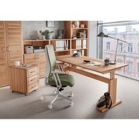 Höheneinstellbarer Schreibtisch "buxing selet" B 160 x T 80 x H 61-80 cm, Kernbuche – Ansicht 1