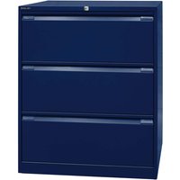 Bisley Registraturschrank oxfordblau 3 Schubladen 2-bahnig – Ansicht 1