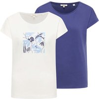tranquillo 2er-Set Bio-Damen-T-Shirt "Miiaa" aus Bio-Baumwolle, various, Gr. L – Ansicht 1