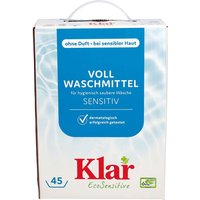 Klar Vollwaschmittel "Sensitive" ohne Duft, 2,475 kg