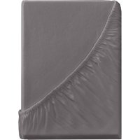 MELA Bio-Spannbettlaken 'PAMBAN' aus Jersey, 140/160 x 200 cm, basalt grau