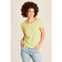 tranquillo Bio-Damen-T-Shirt mit gekreuzten Rückendetails, herbal green, Gr. L