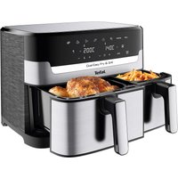 Tefal Heißluftfritteuse "Dual Easy Fry & Grill EY905D", silber/schwarz