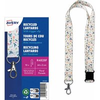 Avery Zweckform 10 Lanyards aus Recyclingkunststoff 440 x 20 mm, floral