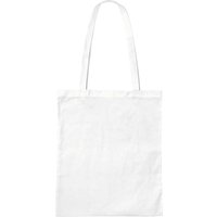 Tasche mit langen Henkeln aus recycelten PET-Flaschen, weiß, 38x42cm