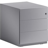 BISLEY Rollcontainer "Note" mit 3 Schubladen T 77,5 cm silber – Ansicht 1