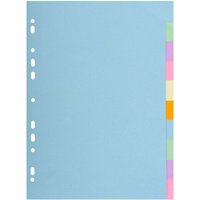 25 Exacompta Register, 10 Taben neutral, 170 g/m², DIN A4, pastell sortiert – Ansicht 1