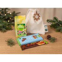 Bio-Geschenkset "Für Genießer" 4-tlg., mit Schokolade, Studentenfutter und Fruchtschnitte