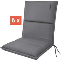 doppler Auflage "CITY" für Niederlehner, 6er-Pack, 100x48x6 cm, Polyester, dunkelgrau – Ansicht 1
