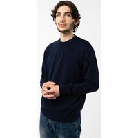 MELA Bio-Herren-Feinstrick-Pullover 'HIMAL' mit Rundhalsausschnitt, navy, Gr. L – Ansicht 1