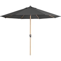 doppler Sonnenschirm "Alu Wood Ultra" Ø 350 cm, Esche hell, anthrazit