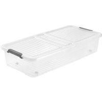keeeper Unterbettbox mit Rollen "Lea" 77 x 38 x 16 cm, 33 l, natural transparent – Ansicht 1