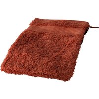 Cotonea Frottier Waschhandschuh 15 x 20 cm, Bio-Baumwolle, ziegel