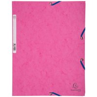 25 Exacompta Sammelmappen, Colorspan-Karton, 400 g/m², DIN A4, 3 Klappen, rosa