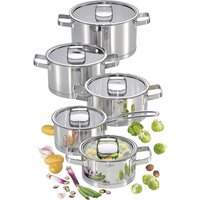 Topf 5er-Set "SAN REMO" aus Edelstahl mit Deckel