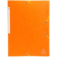 50 Exacompta Sammelmappen "Scotten", 425 g/m², DIN A4, Gummizug, 3 Klappen, orange