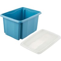keeeper Aufbewahrungsbox "Emil Eco Line" mit Deckel "Emilia", 38x28,5x20,5 cm, 15 l, blau – Ansicht 1
