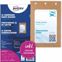 Avery Zweckform 50 Karton-Namensschilder XL, 105 x 148 mm – Ansicht 1