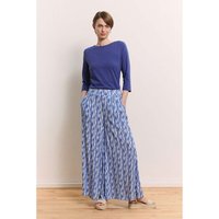tranquillo Damen-Culotte "Paulaa" aus Crinkle-Viskose, blue batik, Gr. 40
