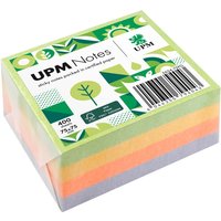 UPM Super Sticky Haftnotiz-Quader "Spring Farbmix" 75 x 75 mm, 400 Blatt, farbig sortiert – Ansicht 1