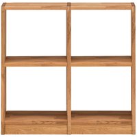 Regal "Grid" 2 x 2 Fächer, B 92 x H 87 x T 34 cm, Wildeiche geölt – Ansicht 1