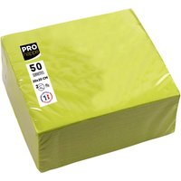 50 ProNappe Cocktail-Servietten 20 x 20 cm, kiwigrün