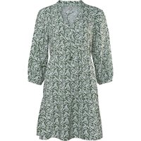 Living Crafts Damen-Kleid "OMARA" mit Bändern am Ausschnitt, leafs, Gr. 40