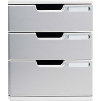 Exacompta Schubladenbox Modulo "Office", DIN A4+, 3 Schubladen geschlossen, steingrau – Ansicht 1