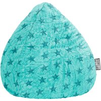 Sitzsack "fluffy stars XL", 70 x 110 cm, türkis