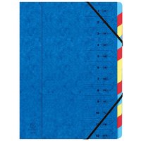Exacompta Ordnungsmappe mit 12 Fächern, blau DIN A4