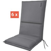 doppler Auflage "CITY" Midi, 6er-Pack, 110x48x6 cm, Polyester, dunkelgrau – Ansicht 1