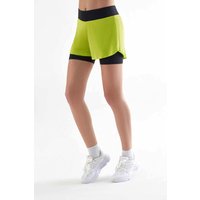 TRUE NORTH Damen-Sport-Short, doppellagig, pistachio green, Gr. XS – Ansicht 1