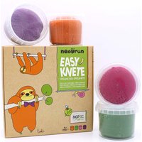 neogrün Bio Spielknete "Easy Knete", 4er Set "Loki", rosa/lila/grün/orange
