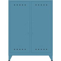 BISLEY Sideboard "Fern" 2 Fachböden, B80xT40xH110cm, blau