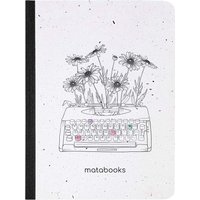 Matabooks Notizbuch aus Graspapier mit Samen, Typewriter, A6, 102 Blatt