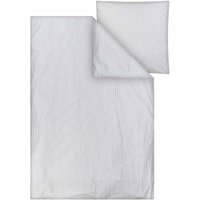 MELA Bio-Bettwäsche 'MAJULI STRIPES' aus Perkal, 2-tlg., 135x200/80x80 cm, blau/natur