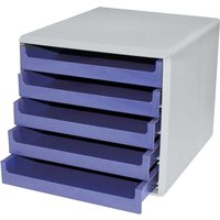 Schubladenbox "Grüne Welle" blaue Schubladen