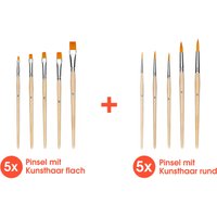 Pinsel Starterset mit 10 Pinseln