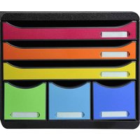 Exacompta Schubladenbox "Iderama", DIN A4+, 6 Schubladen, regenbogen – Ansicht 1
