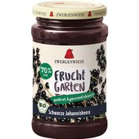 Zwergenwiese Bio-Fruchtaufstrich "Fruchtgarten" Schwarze Johannisbeere, 70 % Fruchtanteil,