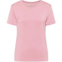 tranquillo Damen-T-Shirt mit Rundhalsausschnitt aus Tencel, vintage pink, Gr. L – Ansicht 1