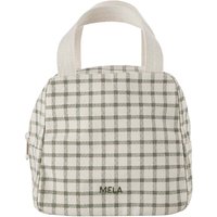 MELA Bio-Organizer-Tasche 'JASMEET' 4,5 l, greige/green grid print